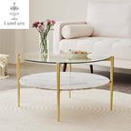 LumFurn Round Coffee Table for Living Room, Mid-Century Modern Design, D30 x H17 - Image 6