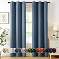 MIULEE Blackout Curtains for Bedroom 2 Panels 40 x 84 Inch Long Stone Blue | by MIULEE