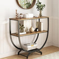GILLAS 3 Tier Console Tables, Sofa Table Behind Couch, Industrial Entryway by GILLAS