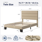 Allewie Twin Size Platform Bed Frame - Image 2