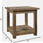 Jofran Reclamation Rustic Reclaimed Solid Wood Square End Table - Image 3