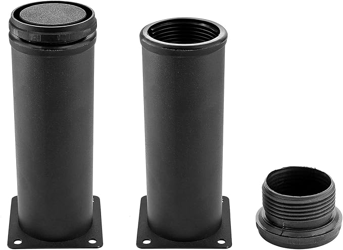 Set of 4 Stainless Steel Furniture Legs 6 Inch, Adjustable Round Cabinet Legs - Image 2