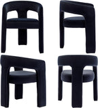 BESTANO Set of 3 Modern Velvet Fabric Upholstered Dining Chairs - Image 7