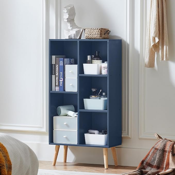 LEYAOYAO 5 Cube Bookshelf 3-Tier Bookcase - Image 8