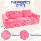 Contour Comfort Kids Couch 14 PC Modular Kids Play Couch Set – Convertible Sofa - Image 2