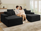 Living&Giving 101" U-Shaped Cloud Sectional Couch - Image 8