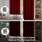 Simplebrand Ava Red Short Blackout Curtains - Image 6
