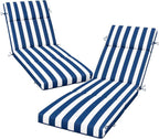 2 Pcs Outdoor Chaise Lounge Cushion 72" x 21" x 3", Folding Patio Lounge Chair by VOGVOG
