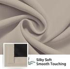 SimpleHome Natural 100% Blackout Curtains Room Darkening Living Room 54L | - Image 7