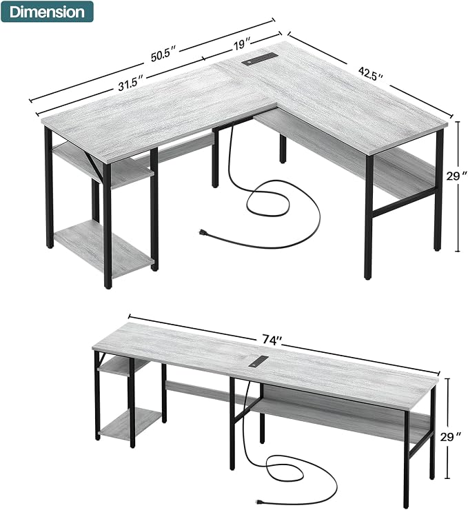 Unikito L Shaped Computer Desk - Image 3