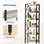 HOOBRO Bookshelf, 6-Tier Industrial Bookcase, Book Shelf Storage Organizer - Image 6
