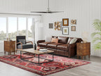 Solid Wood Sunburst End Table Set of 2, No Assembly Required 2 Drawers Sofa - Image 6