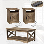 AMERLIFE 3-Piece Farmhouse Table Set Includes Coffee Table& Two End Tables - Image 6