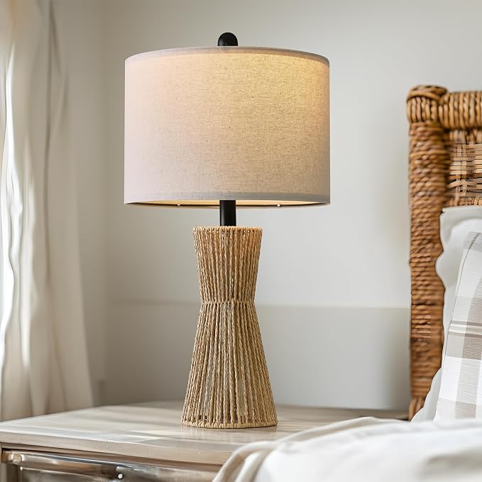 OYEARS 22.5" Table Lamps for Living Room, Boho Lamps Set of 2 for Bedrooms - Image 5