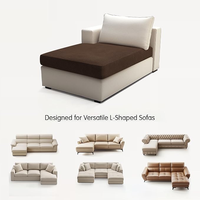 Hokway Stretch Chaise Cover Individual Couch Cushion Slipcovers Reversible - Image 9