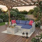 5-Piece Outdoor Sectional Sofa Set, Outdoor Patio Set Sectional Sofa, - Image 8