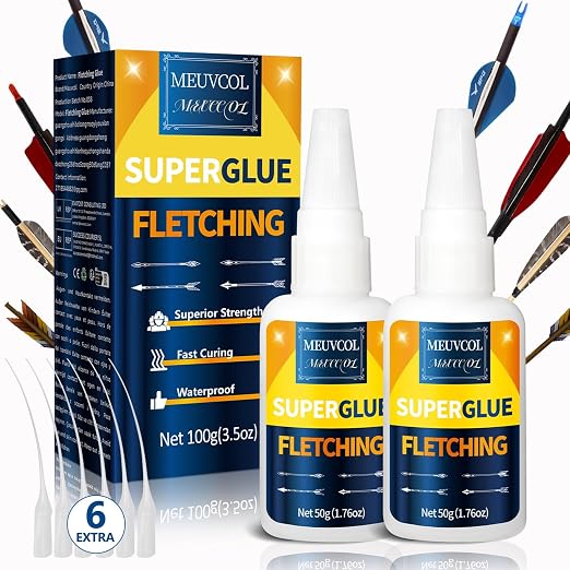 Fletching Glue 100g, Heavy Duty Arrow Glue Kit by Meuvcol