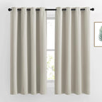 NICETOWN Natural Blackout Curtains 63 inch Long by NICETOWN