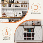 4ever2buy Farmhouse Coffee Bar Cabinet - Image 4
