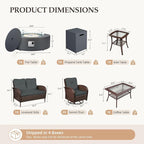 UPHA 7 Pieces Patio Furniture Set - Image 2
