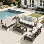 Outdoor Patio Furniture Set, 6 Pieces Outdoor Conversation Sets - Image 6