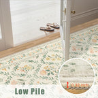 PLHXFR 2x3 Small Entryway Rug: Floral Washable Indoor Carpet Beige Multi | - Image 8