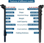 Benbuoo Foldable Aluminum Alloy Table Legs, 22-34" Adjustable Height, DIY - Image 4