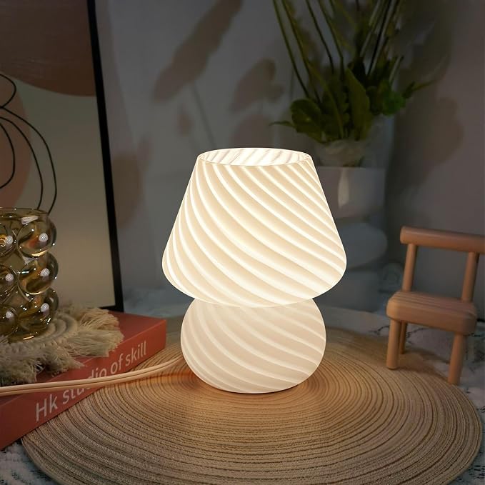 ONEWISH Mushroom Lamp-Small Bedside Table Lamp - Image 7