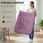Tiita Comfy Folded Chair, Soft Faux Fur Oversized Folding Accent Chair - Image 7