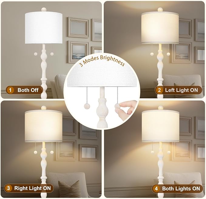 Scenekoy 65.5” Natural Real Wood Floor Lamp - Image 3
