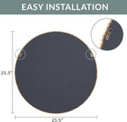 Barnyard Designs Round Rattan Wall Mirror, Natural Tan Woven Rattan Frame - Image 6