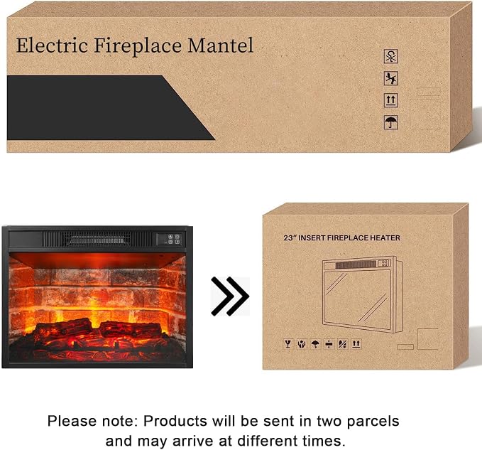 44" LED Lights Electric Fireplace - Image 7