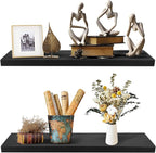 SAUMONIERES 24 Inch Floating Wall Shelves by Saumonieres