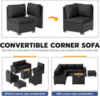 Patio Furniture Set, Wide Armrest Outdoor Furniture Set - Image 4