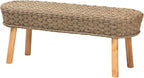 bali & pari Denver Modern Bohemian Natural Seagrass and Acacia Wood 5-Piece - Image 4