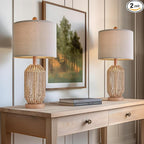 OYEARS 21" Boho Table Lamps Set of 2 by OYEARS