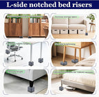 Bed Risers Heavy Duty, Adjustable Furniture Riser Blocks Lift 1.5, 4.3 inches - Image 5