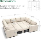 HONBAY Sleeper Sectional Couch - Image 2