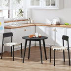 HOOBRO Bamboo Dining Table, Round Dining Table - Image 7