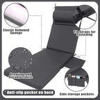 Wenqik 2 Pcs Outdoor Chaise Lounge Cushion - Image 2