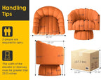 Dewhut Swivel Accent Chair, 360° Swivel Barrel Chair - Image 2