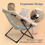 Comfy Saucer Chair for Adults, Soft Faux Fur Bedroom Chair - Image 7