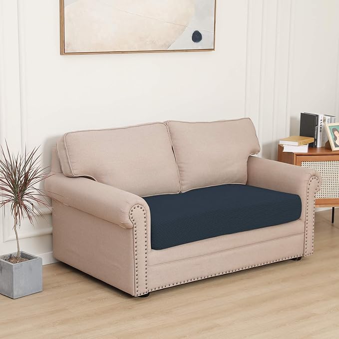 Easy-Going Stretch 1 Piece Loveseat Couch Cushion Cover - Image 2