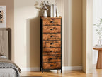 Furnulem Bedroom Dresser with 7 Drawers, Tall Industrial Fabric Chest of Drawers - Image 7