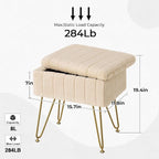 Greenstell Vanity Stool Chair Faux Fur - Image 3