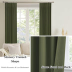 96 Inch Curtains with Pinch Pleat, Warm Cold Blocking Block Out Room Darkening - Image 5