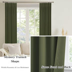 Olive Pinch Pleated Curtains 120 Inches Long - Image 5