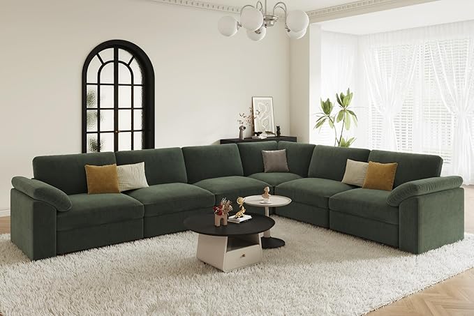 EASE MOOSE Oversized Sectional Modular Sofa, Large L Shape Sectional Couch Wide by EASEMOOSE