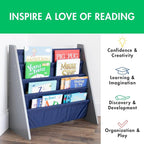 Humble Crew Kids Bookshelf, 4-Tier Front-Facing Book Display Organizer - Image 5