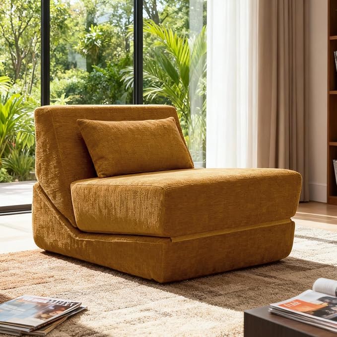 Fold Out Chair Bed, Folding Sofa Bed, 3 in 1 Convertible Sleeper Chair Bed by KAPEETOO
